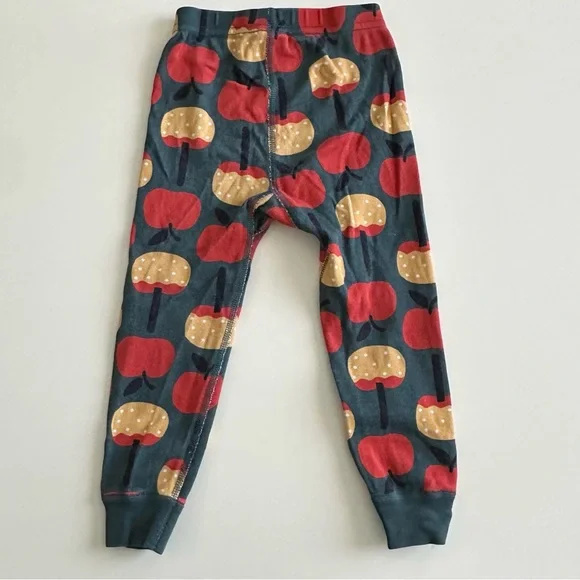 Hanna Andersson long john pajamas 90 cm 3T Candy apple fall autum apples VGUC - Picture 6 of 6
